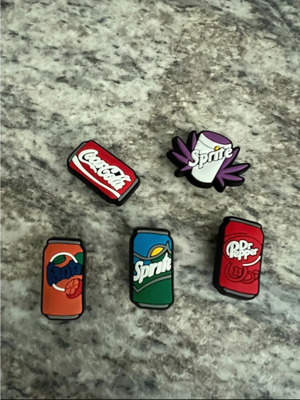 Assorted Soda Shoe Charms